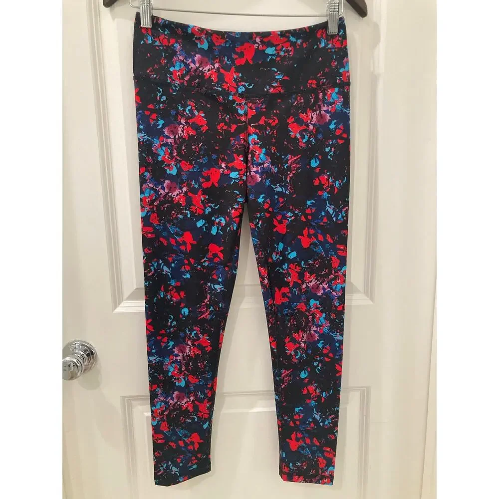 Z by Zella Black, Red & Blue Activewear Leggings Size Small - Picture 4 of 9